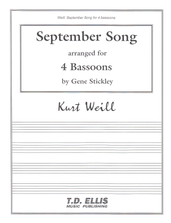 SEPTEMBER SONG (score & parts)