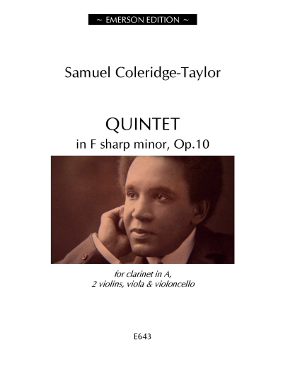QUINTET in F sharp minor Op.10 (score & parts)