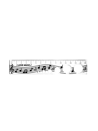 15cm RULER Music Notes