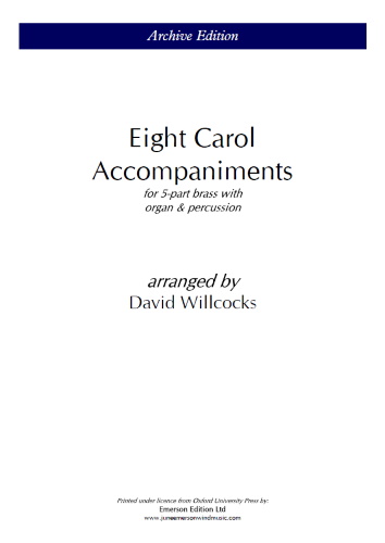EIGHT CAROL ACCOMPANIMENTS (score & parts)