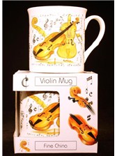 FINE CHINA MUG Violin Design