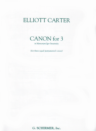 CANON for 3 in Memoriam Igor Stravinsky