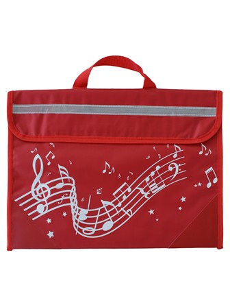 MUSIC BAG Wavy Stave (Red)