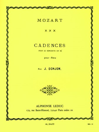 CADENZAS to Flute Concerto No.2 K314