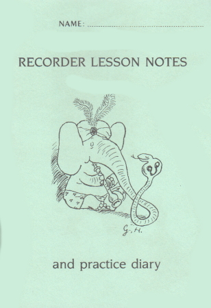 RECORDER LESSON NOTEBOOK & PRACTICE DIARY