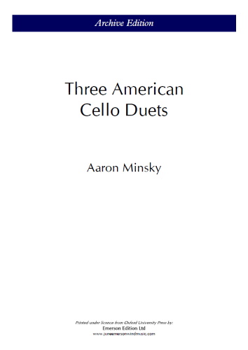 THREE AMERICAN CELLO DUETS
