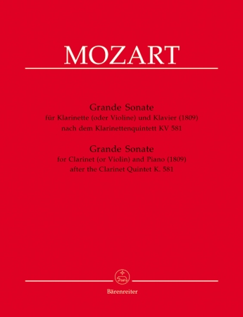 GRANDE SONATE (1809) after the Clarinet Quintet K581