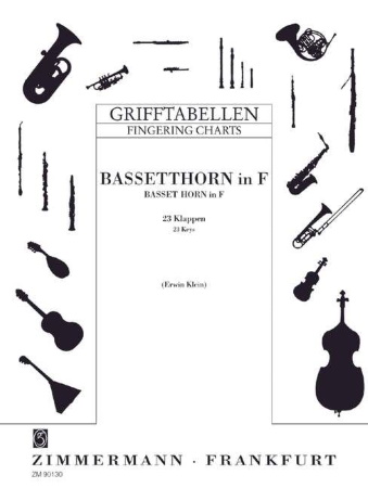 FINGERING CHART for Basset Horn in F