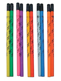 AMAZING COLOUR-CHANGING MOOD PENCIL Treble Clef - Pack of 10 (Assorted Colours)