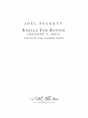 KNELLS FOR BONNIE (score & parts)
