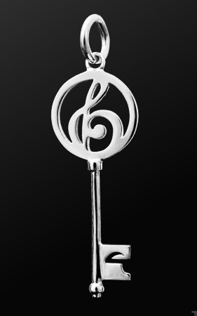 STERLING SILVER PENDANT Key to Music