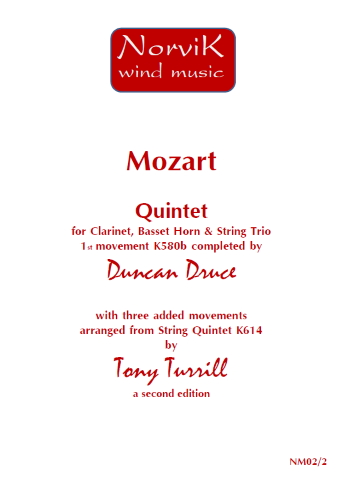 QUINTET in F major, from K580b (score & parts)