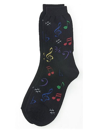 WOMEN'S SOCKS Multi Notes (Black)