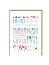 CHRISTMAS CARD We Wish You A Merry Christmas