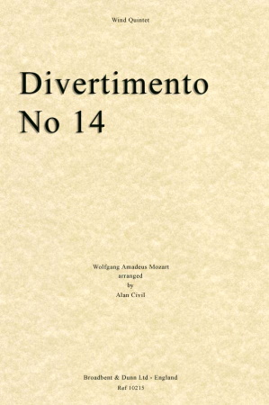 DIVERTIMENTO No.14, K270 (score & parts)