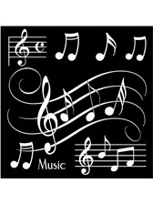 COASTERS Musical Notes (Black - Pack of 4)