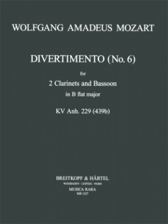 DIVERTIMENTO No.6 in Bb major K.Anh.229 (K439b)
