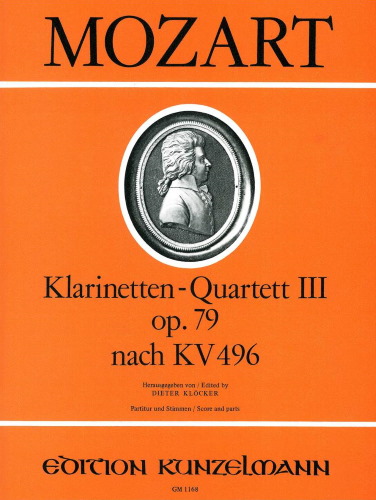 CLARINET QUARTET No.3 Op.79 KV496 (score & parts)
