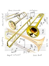 FRIDGE MAGNET Trombone