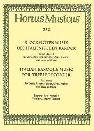 ITALIAN BAROQUE MUSIC for Recorder