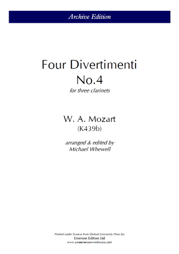 FOUR DIVERTIMENTI No.4 K439b (score)