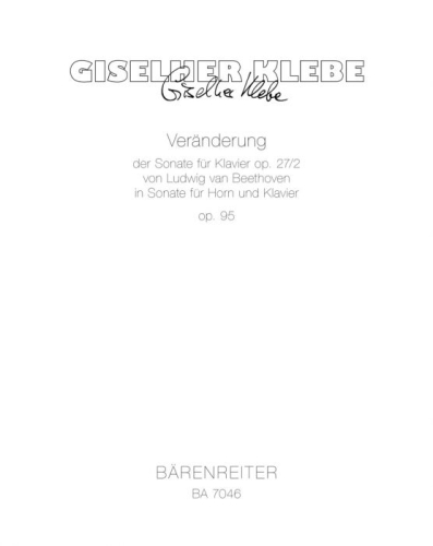 VERANDERUNG: Sonata Op.95