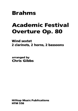 ACADEMIC FESTIVAL OVERTURE Op.80 (score & parts)
