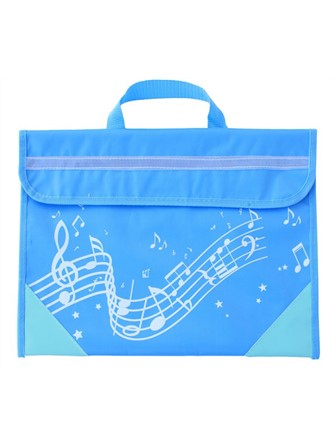 MUSIC BAG Wavy Stave (Light Blue)