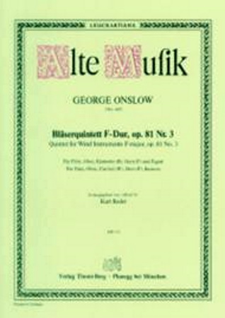 QUINTET in F major Op.81 No.3 (set of parts)