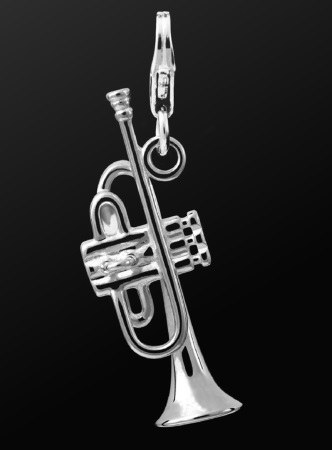 STERLING SILVER CHARM Trumpet