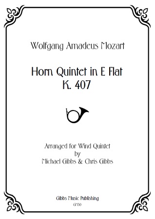HORN QUINTET in Eb major K407 (score & parts)