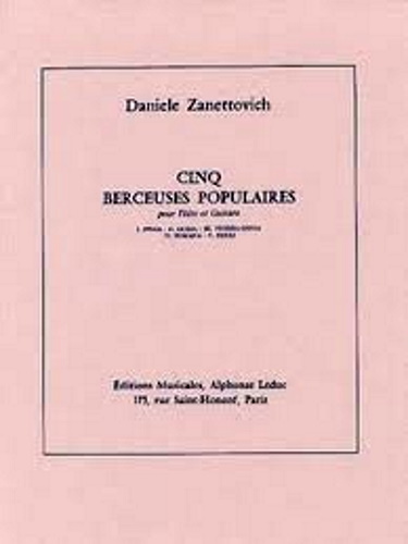 CINQ BERCEUSES POPULAIRES