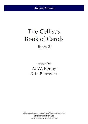THE CELLIST'S BOOKS OF CAROLS Book 2