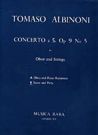 CONCERTO a 5, Op.9 No.5 in C score & parts