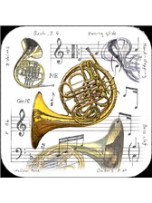 COASTERS French Horn (Pack of 4)